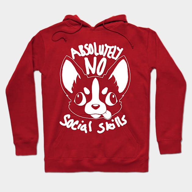 White Lines No Social Skills Hoodie by Tiki_Artdog